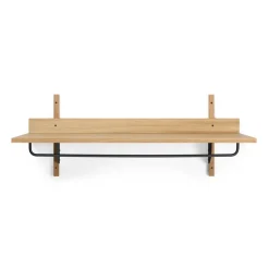 Estante con barra Sector 37 x 87 cm, Oak-black brass