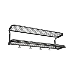 Estante sombrerero Classic 650, Negro/negro, 2 niveles, 40 cm