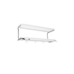 Estante sombrerero Classic 650, Blanco/cromo, 2 niveles, 80 cm