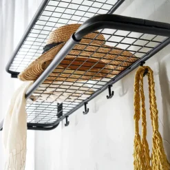 Estante sombrerero Classic 650, Negro/cromo, 2 niveles, 100 cm
