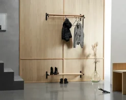 Estante sombrerero Nostalgi 291 100 cm, negro-negro