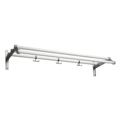 Estante sombrerero Nostalgi 291 100 cm, blanco-aluminio