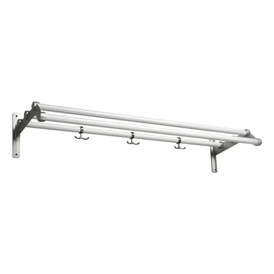 Estante sombrerero Nostalgi 291 100 cm, blanco-aluminio