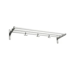 Estante sombrerero o zapatero Nostalgi, Blanco, base de aluminio