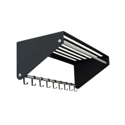 Estante sombrerero Sticks, Gris oscuro