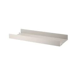 Estante String metal, Beige, 78x30 cm, borde alto