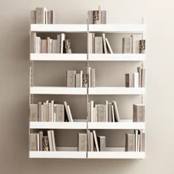 Estante String metal, Blanco, 78x30 cm, borde alto