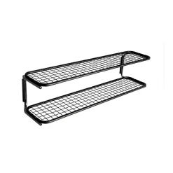 Estante zapatero Classic 650, Negro/cromo, 2 niveles, 90 cm