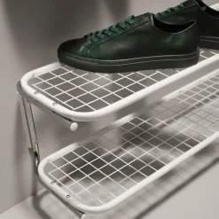 Estante zapatero Classic 650, Blanco/cromo, 2 niveles, 60 cm