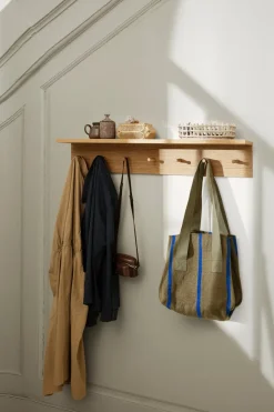 Estantería con ganchos Place Rack roble, Medium