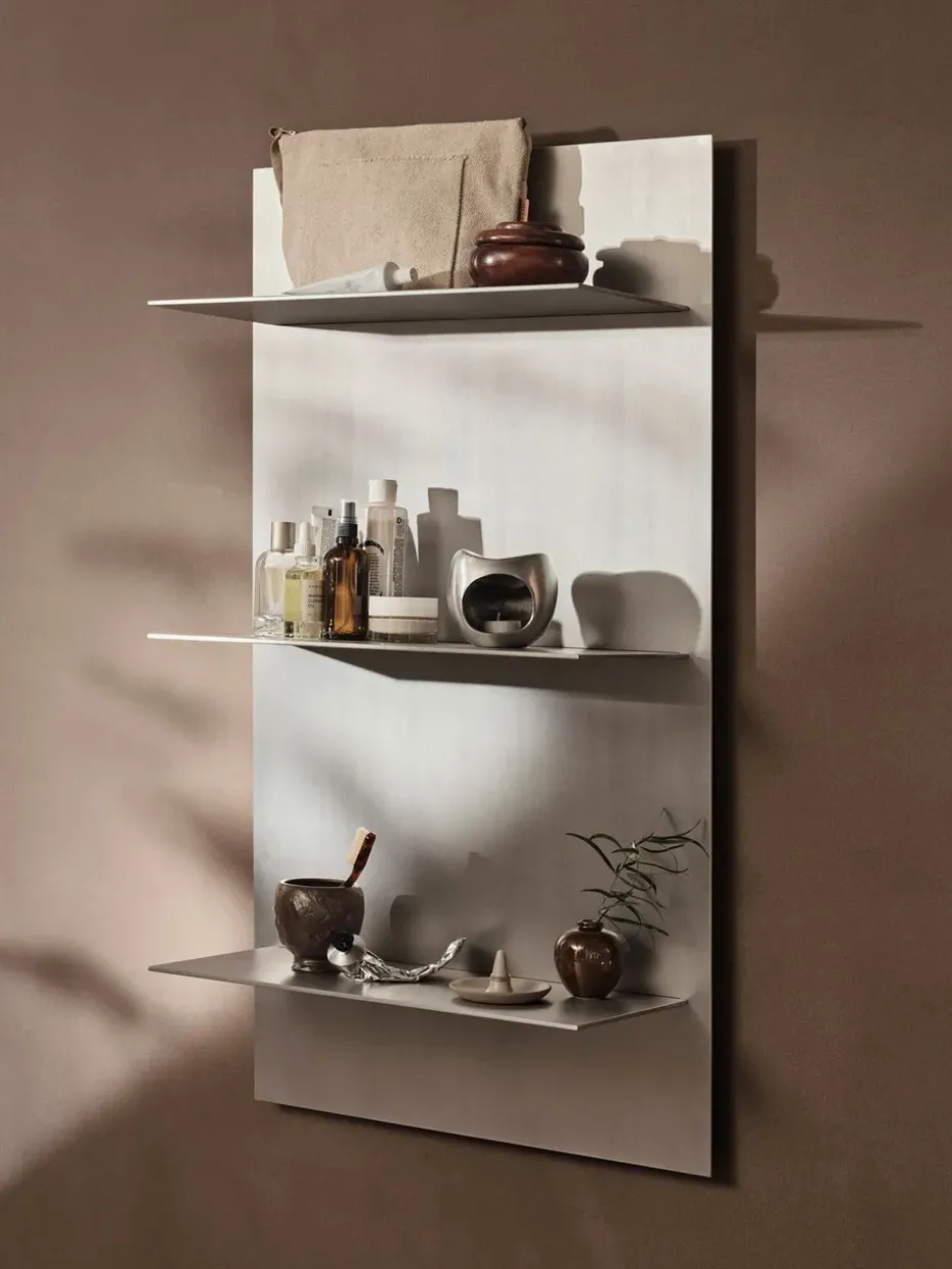 Estantería de pared Lager triple 55x100 cm, Aluminium