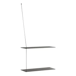 Estantería Stedge 60 cm, Fresno pintado negro