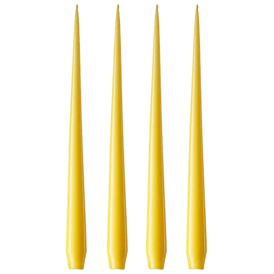ester & erik 4 Velas lacadas, Lemon drop 15-0, 42 cm