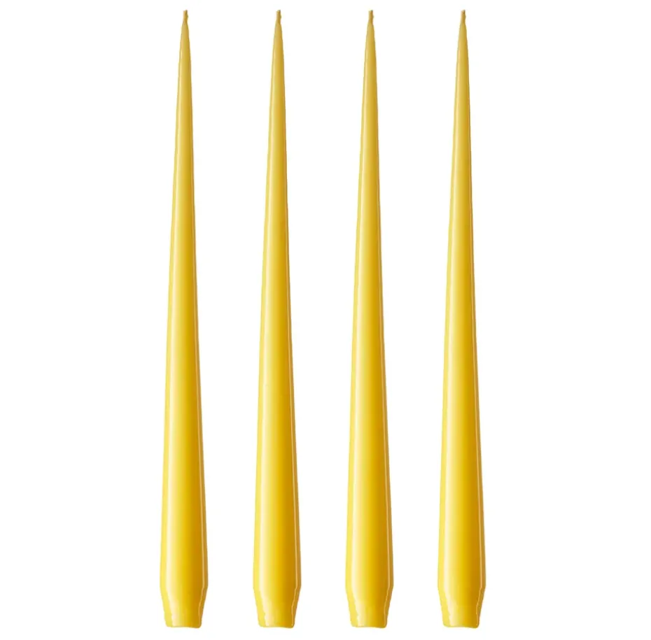 ester & erik 4 Velas lacadas, Lemon drop 15-0, 32 cm