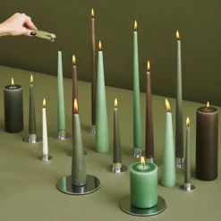 ester & erik 4 Velas lacadas, eucalyptus, 42 cm
