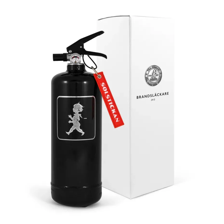 Extintor Solstickan 2 kg, Negro-plateado
