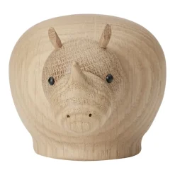 Figura de madera Rina rinocerante, Small