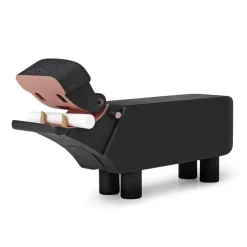 Figura Hipopótamo, negro