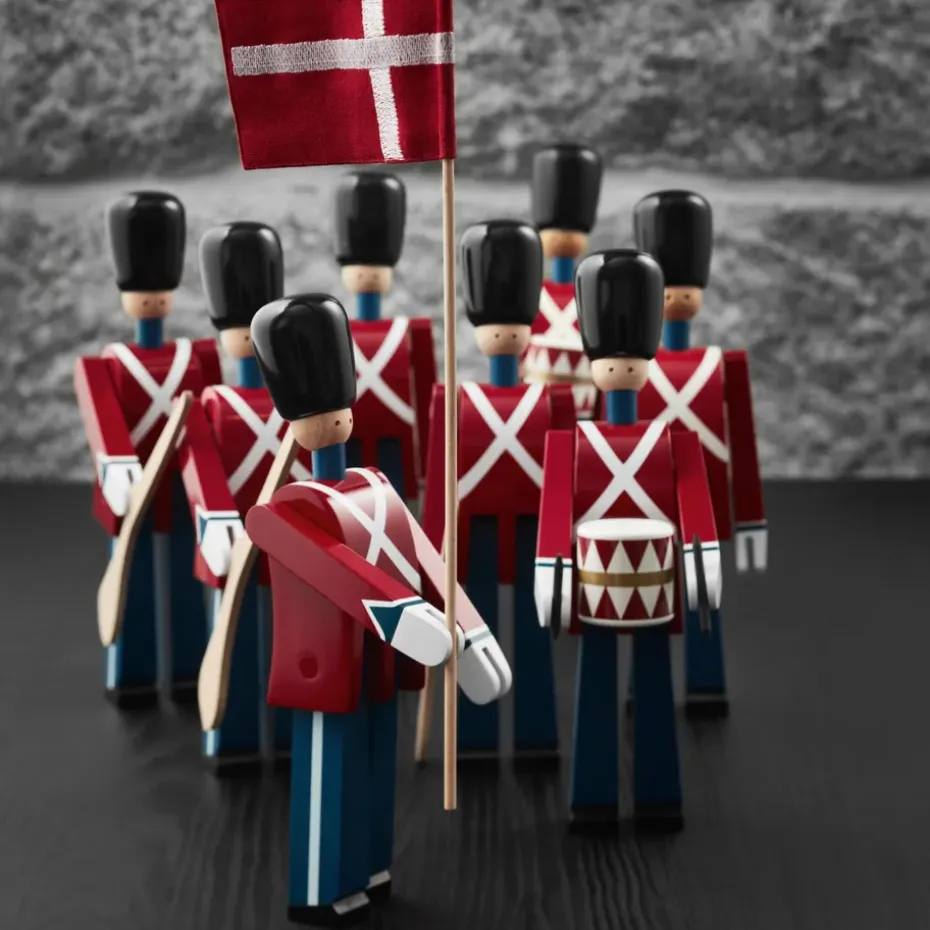 Figura soldado con bandera textil Kay Bojesen, 29,5 cm
