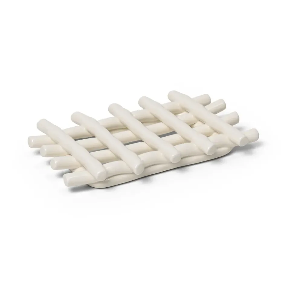 Jabonera Ceramic 10x14,5 cm, Off-white