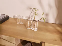 Jarrón Alvar Aalto transparente, 95 mm
