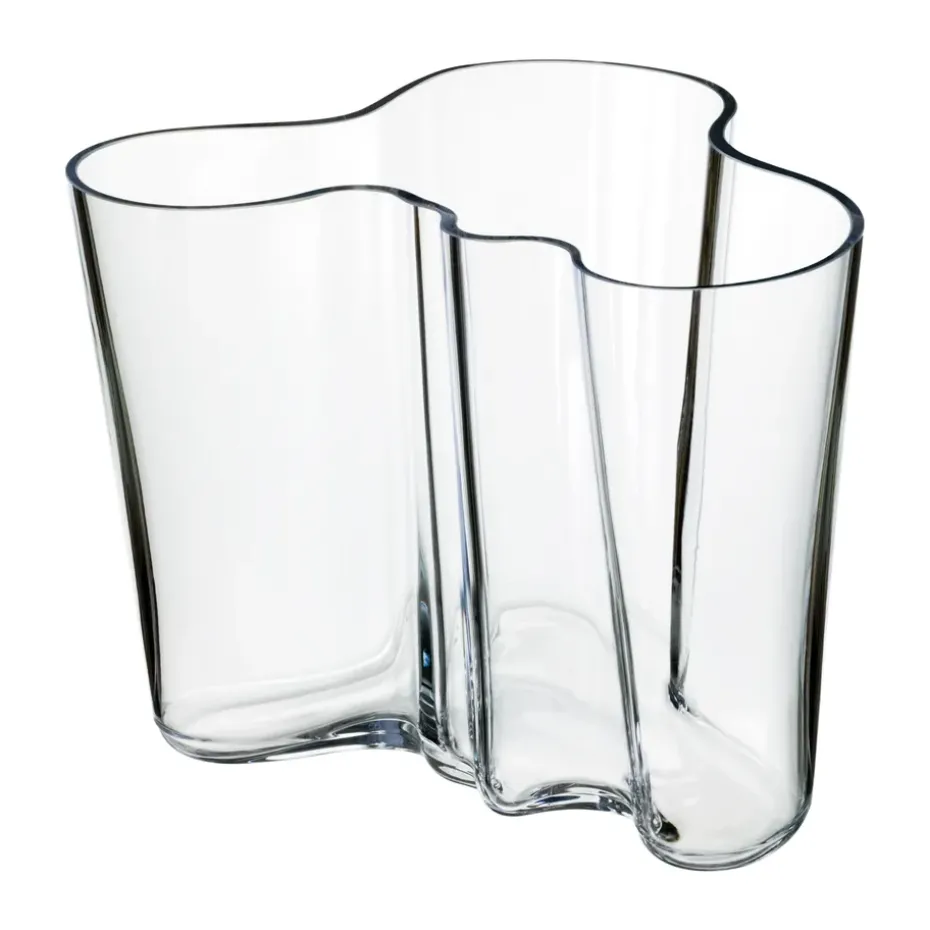 Jarrón Alvar Aalto transparente, 160 mm