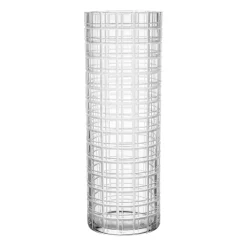 Jarrón Cut in number 33 cm, patrón de cuadros