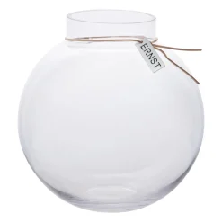 Jarrón de vidrio Ernst H22 cm Ø21 cm, transparente