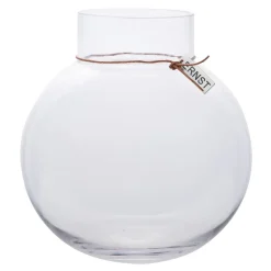 Jarrón de vidrio Ernst H25 cm Ø24 cm, transparente