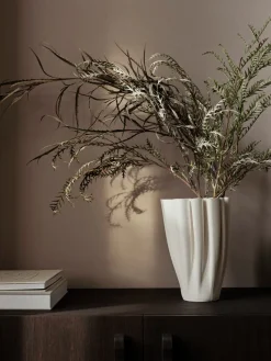 Jarrón Dedali 25 cm, Off-white