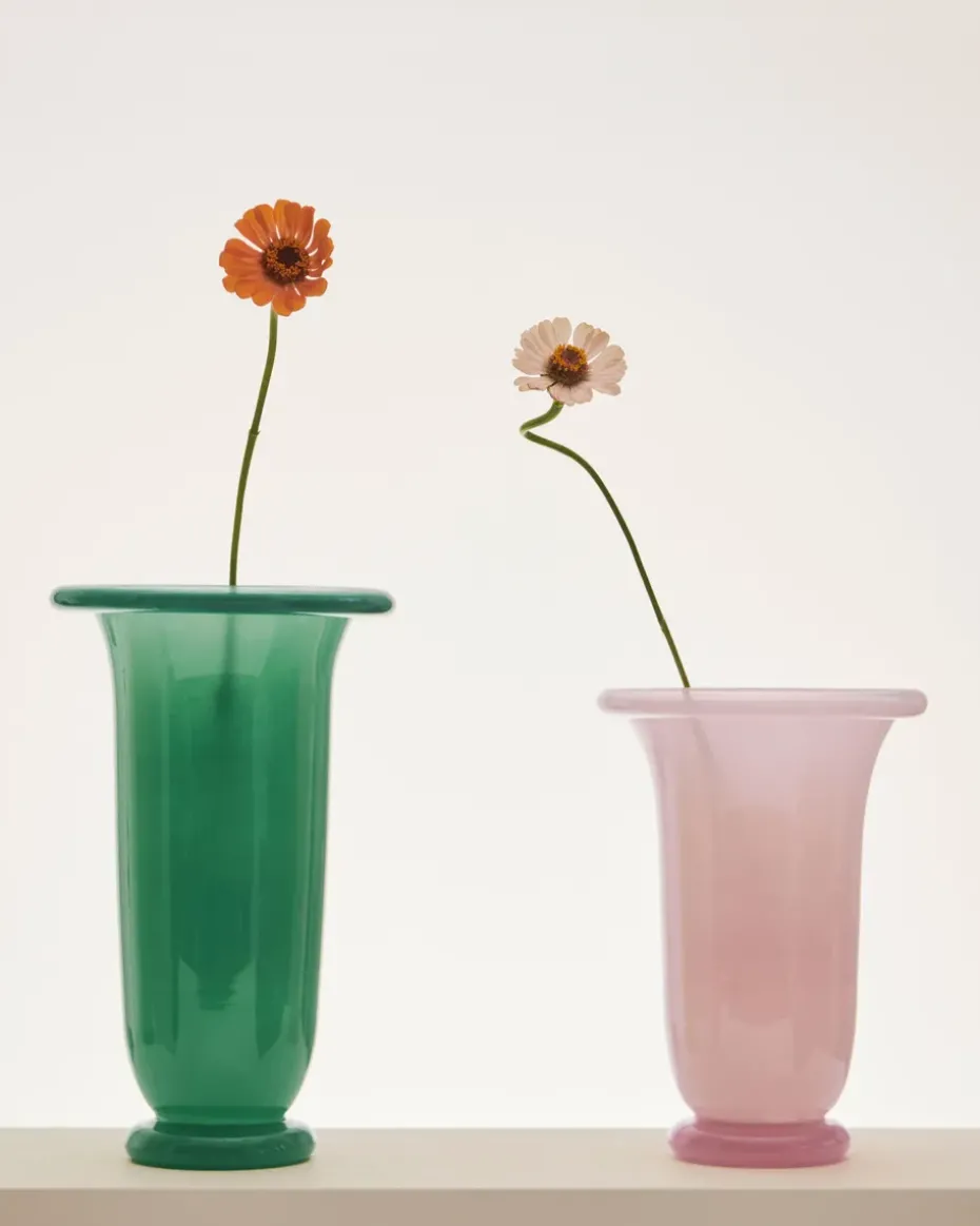 Jarrón Empire, Large Green-dark green rim