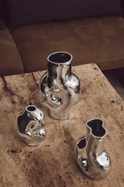 Jarrón Gleam high, Chrome