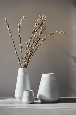 Jarrón Lines 18 cm, blanco