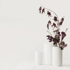 Jarrón Lyngby, blanco, 20 cm