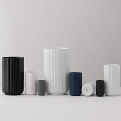 Jarrón Lyngby, blanco, 38 cm