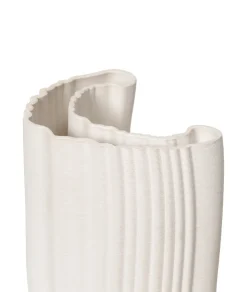 Jarrón Moire 19x30 cm, Off-white