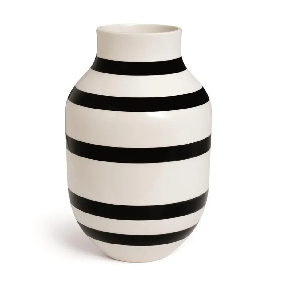 Jarrón Omaggio 30,5cm, negro
