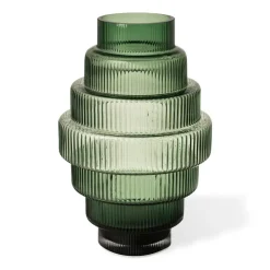 Jarrón Steps L 50 cm, Verde oscuro