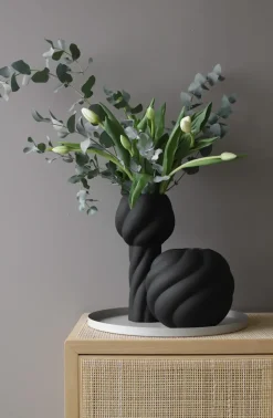 Jarrón Twist pillar 34 cm, Black