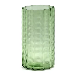 Jarrón Waves 01 21 cm, Green-clear
