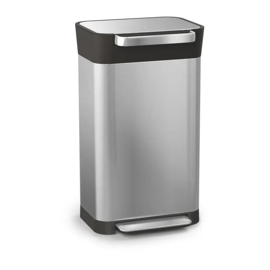 Joseph Joseph Titan compactador de basura pedal 30 L, Stainless steel