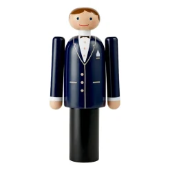 Kay Bojesen novio, azul-negro-blanco, 18 cm