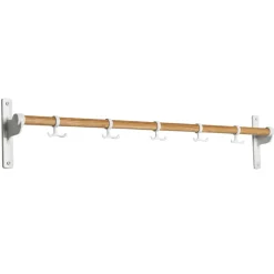 Listón de ganchos Nostalgi 100 cm, roble, blanco