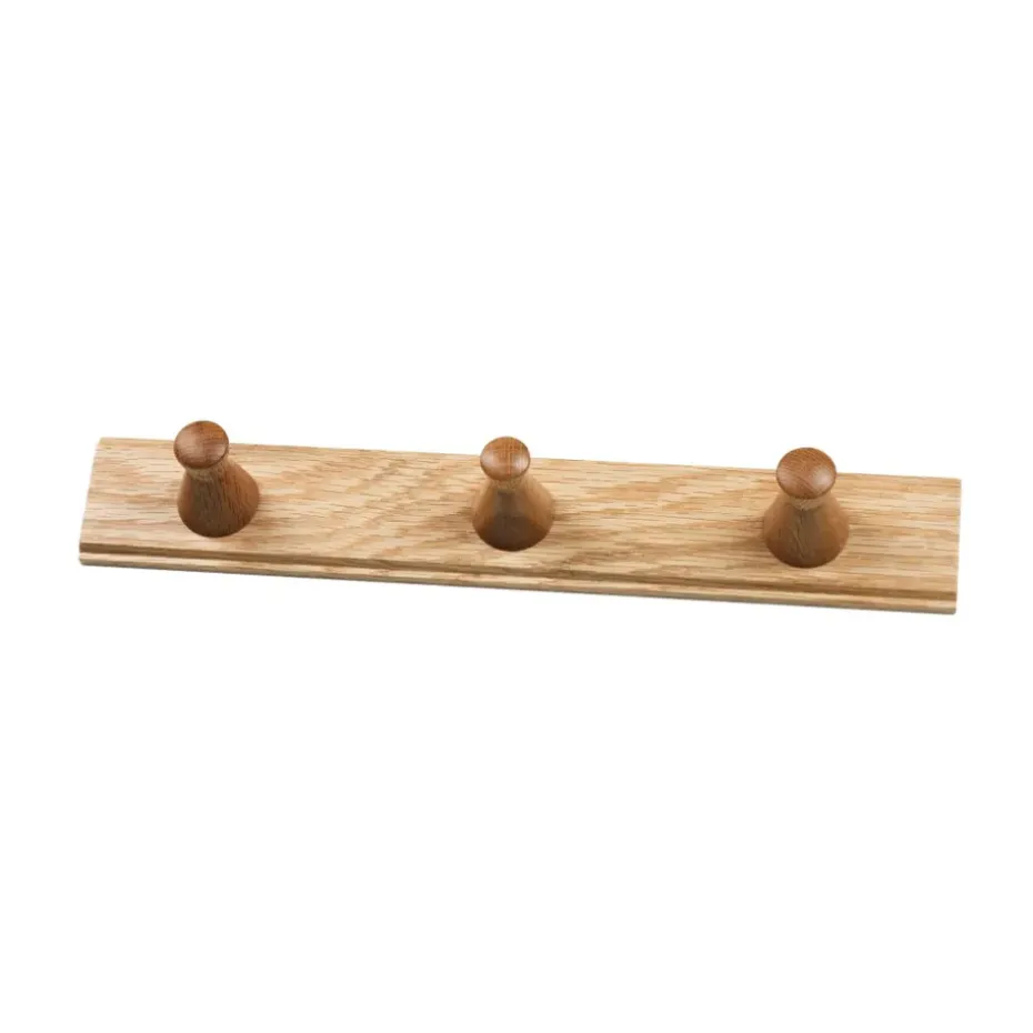 Listón de ganchos Q3 Allé 3 ganchos, Oak nature lacquered
