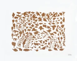 Lámina Oiva Toikka Cheetah marrón, 50x70 cm