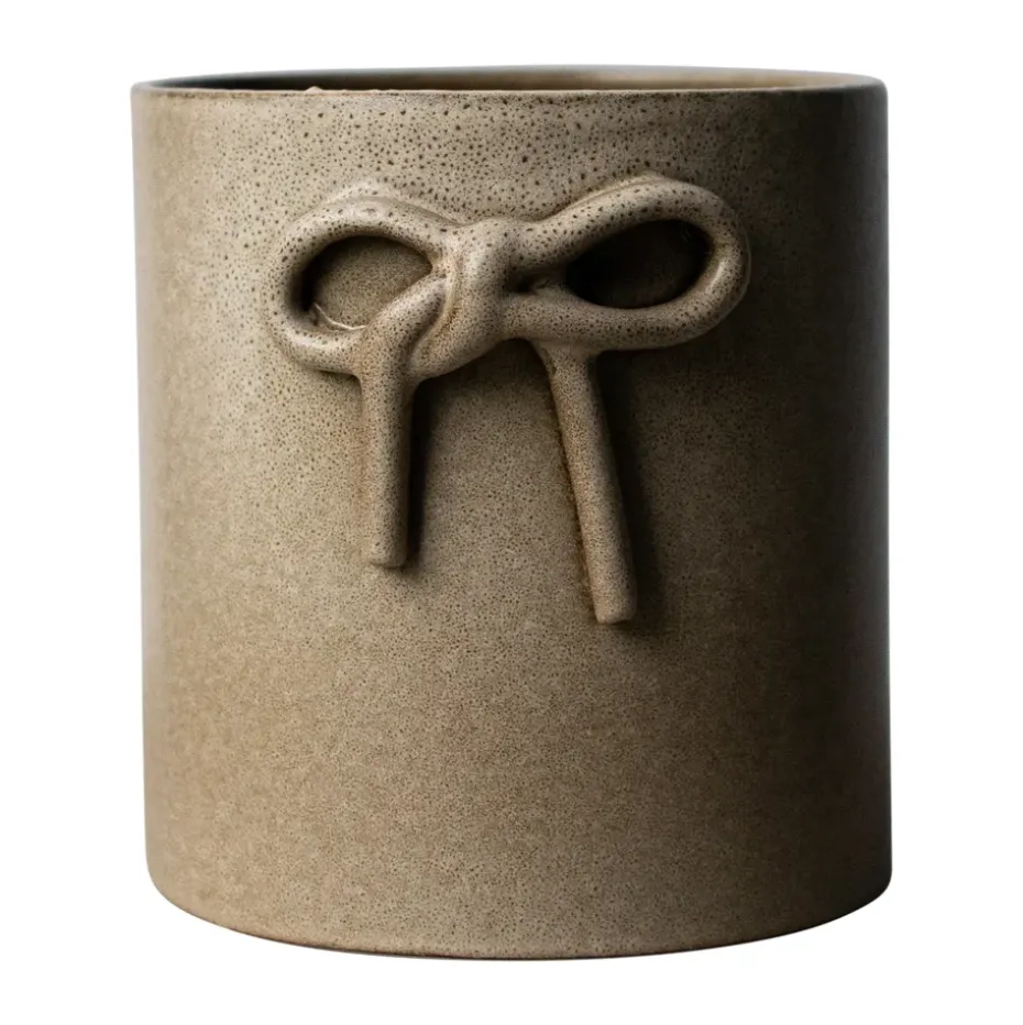 Maceta Bow Ø14 cm, Beige