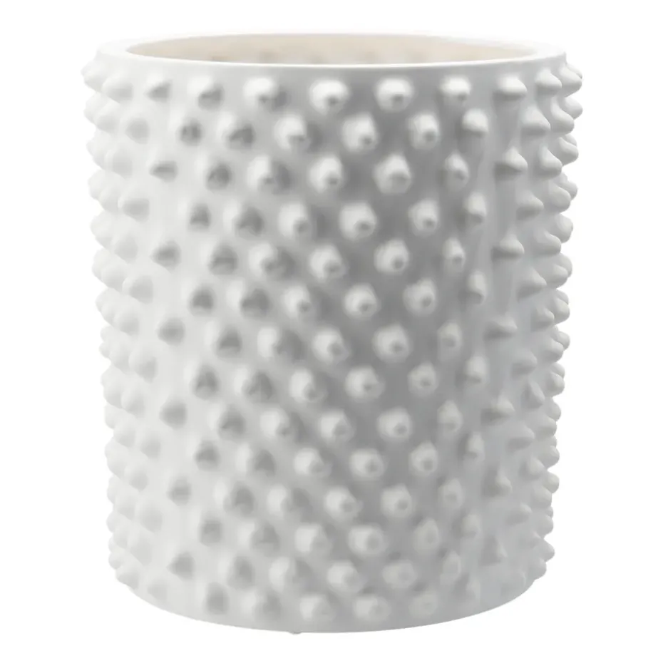 Maceta Cloudy blanco mate, grande