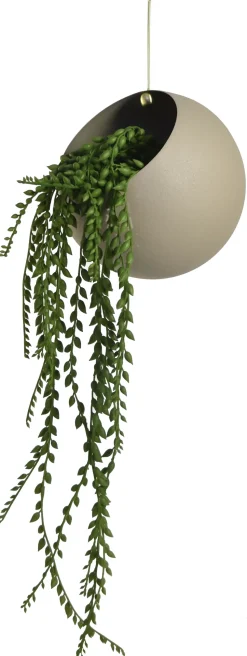 Maceta colgante GLOBE Ø21 cm h32 cm, Taupe