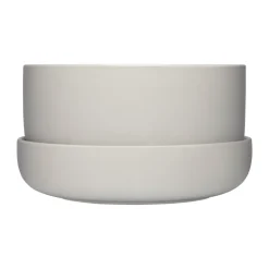 Maceta con plato Nappula Ø24 cm altura 13 cm, Gris claro