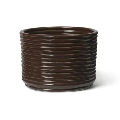 Maceta Corduroy Ø20x15 cm, Carob Brown